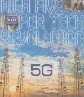 An image featuring the main headline “High Five For The Tech Revolution,” potentially accompanied by a futuristic graphic or technology-themed visuals.