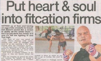 Headline banner featuring “Put heart and soul into fitcation firms” overlaid on an image of a fitness retreat in a scenic Scottish landscape, with elements like yoga mats or hikers symbolizing wellness travel.