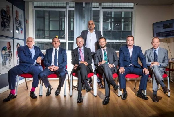 Shaf Rasul with fellow judges at the University of Strathclyde PropTech Innovation Challenge panel