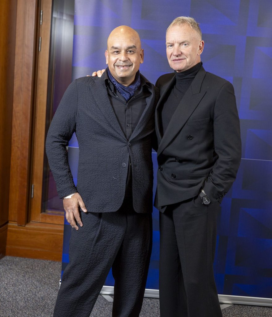 Shaf Rasul with Sting at the UK Business Awards 2025