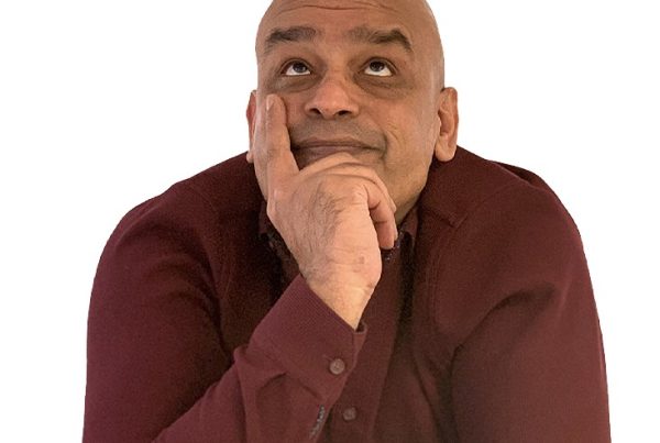 Shaf Rasul deep in thought, planning the future of Boxxs Self Storage in Linlithgow.