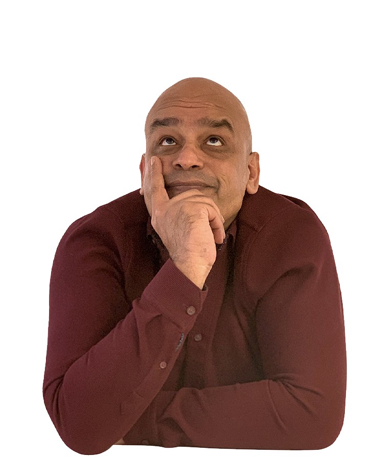 Shaf Rasul deep in thought, planning the future of Boxxs Self Storage in Linlithgow.