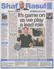 Scan of Shaf Rasul’s column focusing on Scotland’s video game sector and its economic impact, plus related news and lighter stories.