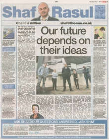 A newspaper page featuring the main column on supporting Scottish entrepreneurship, with side notes on parental house deposit loans, and commentary on Scottish retail sales, plus humour and serious reflections.