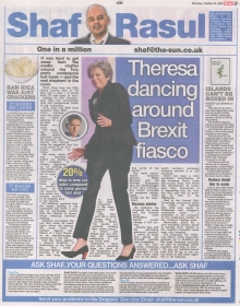 Scan of Shaf Rasul’s Scottish Sun column on Brexit and the Scottish economy.