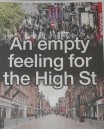 Headline banner featuring “An empty feeling for the high street” overlaid on an image of a deserted high street with shuttered shops, symbolising the impact of the coronavirus crisis on retail.