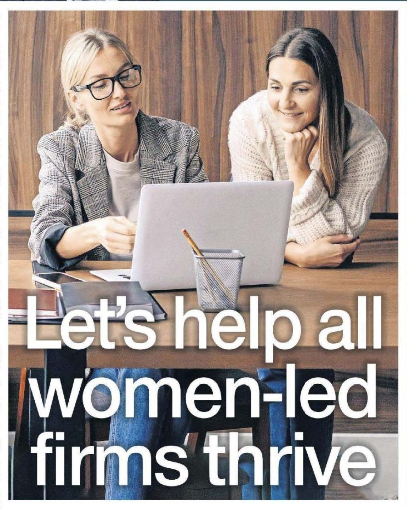 Shaf Rasul’s Scottish Sun business column from 22 September 2025 calling for stronger support for women-led businesses in Scotland.